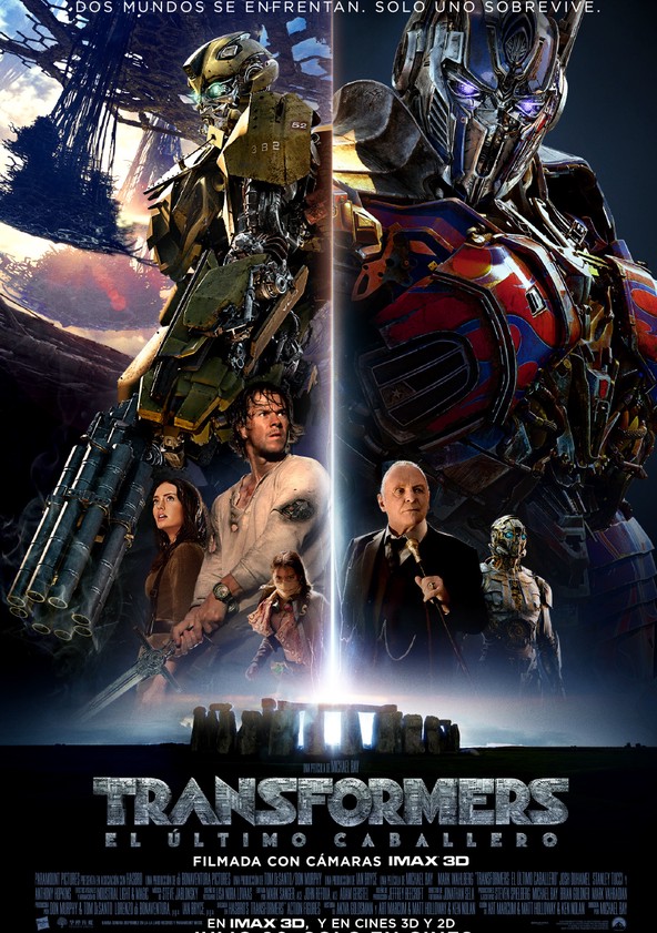 Dónde puedo ver la película Transformers: El último caballero Netflix, HBO, Disney+, Amazon